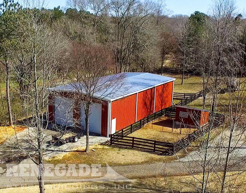 Agricultural metal building storage