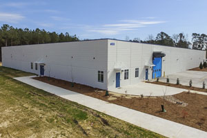 industrial steel building with tilt walls