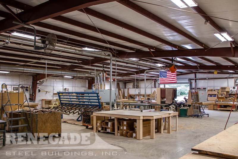 Manufacturing steel building interior