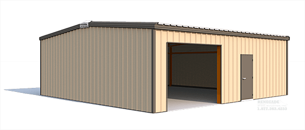 30x30x10 steel building illustration