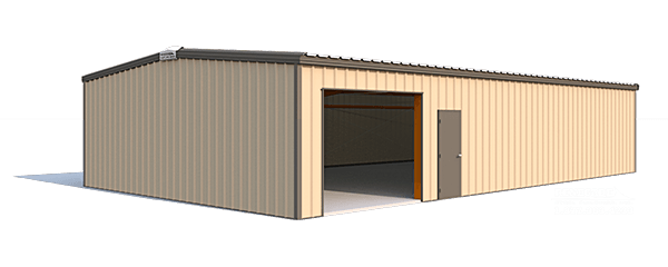 30x50x10 steel building illustration