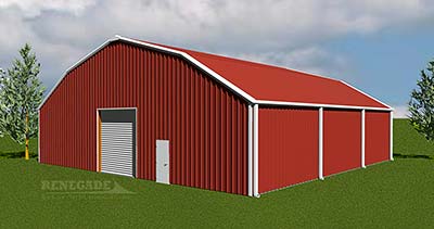 Gambrel Steel Building illustration