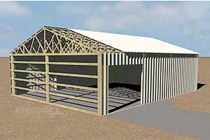 pole barn illustration