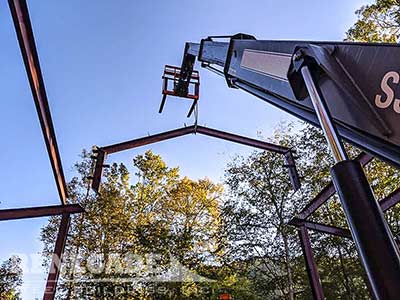 Monitor Style steel building framing