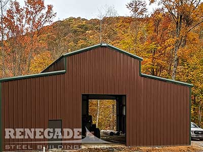 Monitor Style steel building End wall