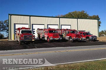 community steel building volunteer fire station