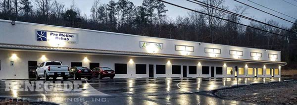 retail steel building strip mall