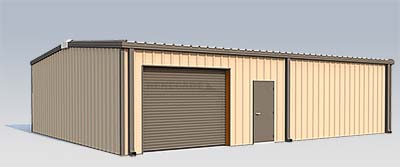 steel building 1:12 roof pitch illustration