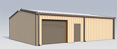 steel building 2:12 roof pitch illustration