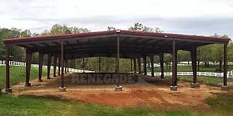70x200 Renegade Steel Building horse riding arena