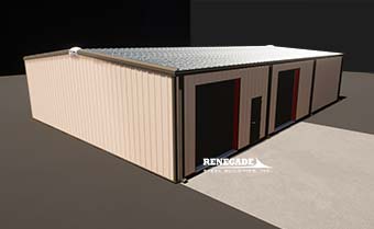 40x60 Renegade Steel Building with tan walls