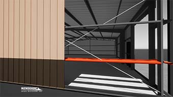 Renegade steel building low girt illustration