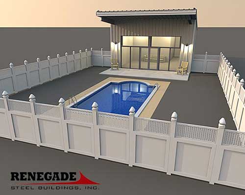small space steel building illustration