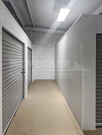 self storage facility in an existing building interior hallway image