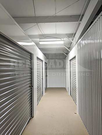 self storage facility in an existing building interior hallway image