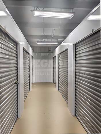 self storage facility in an existing building interior hallway image