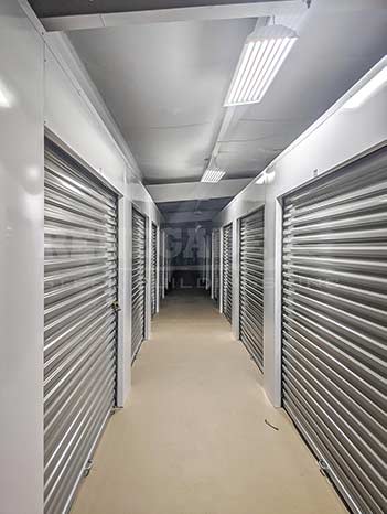 self storage facility in an existing building interior hallway image