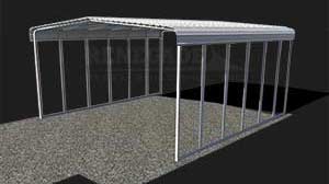 Aluminum frame tube steel building ilustration