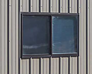 4030, 4x3 steel building horizontal sliding window bronze