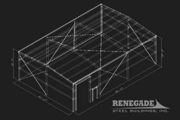 steel building sketch