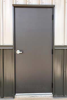 3070 renegade steel building walk door, man door, bronze