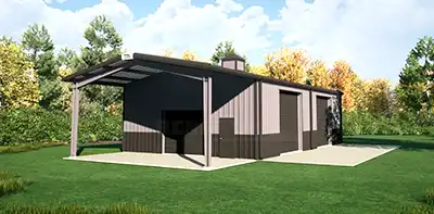 30x65x14 renegade steel building illustration