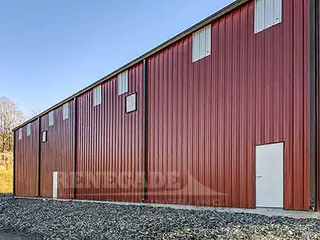 Steel building wall light panels