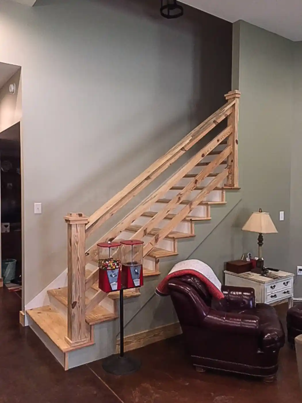 barndominium interior staircase