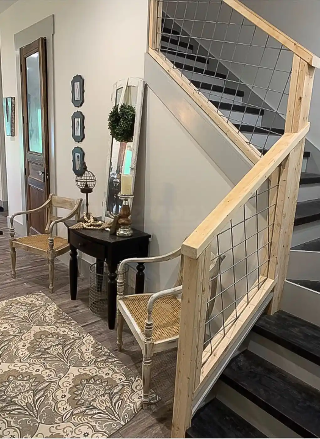 building barndominium interior stairs