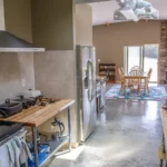 barndominium interior basic kitchen