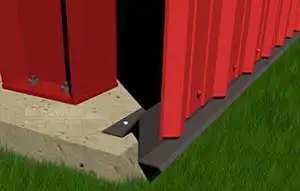 Renegade steel building formed base trim illustration