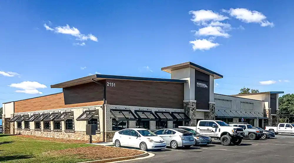 Renegade steel buildings corporate headquarters front corner