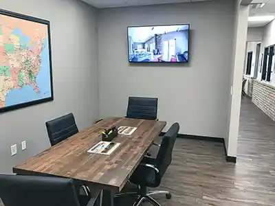 Renegade Steel Buildings customer conference room