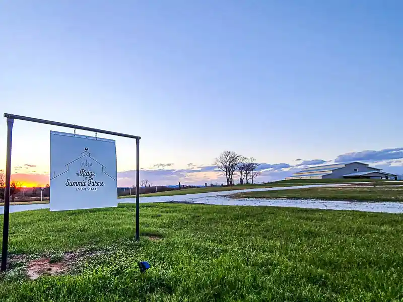 Renegade Steel Buildings The Ridge at Summit Farms wedding facility entrance