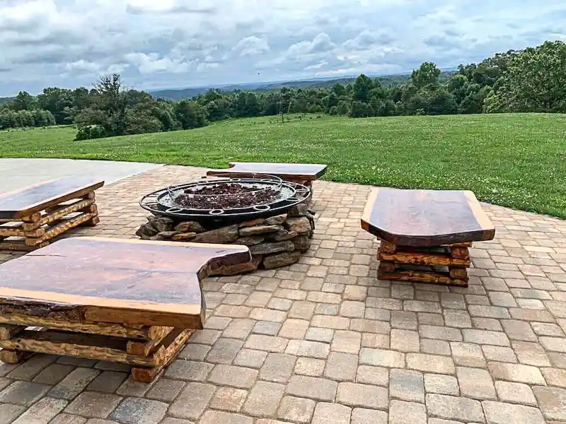 Renegade Steel Buildings wedding facility fire pit