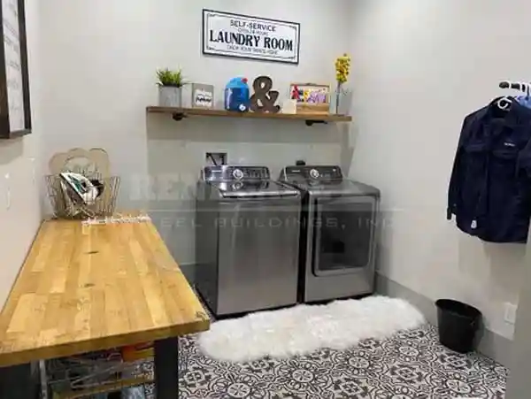 50x80x16 steel building home interior wash room