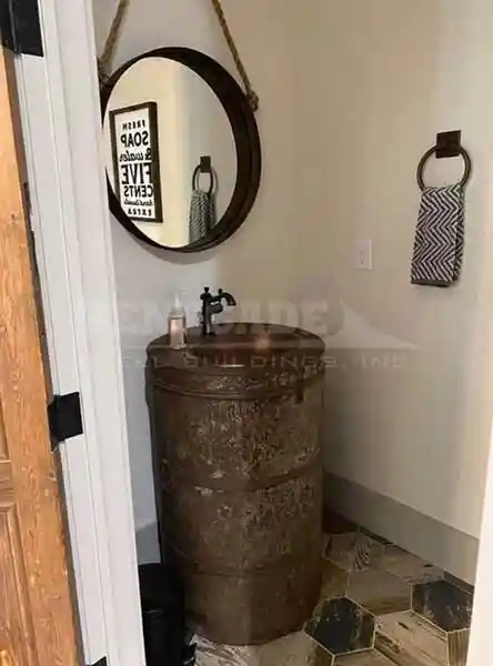 50x80x16 steel building home interior bathroom