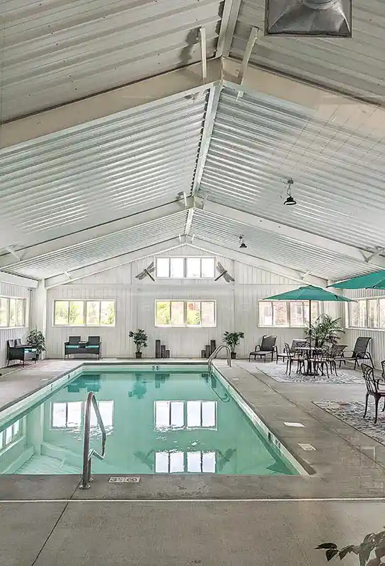 Renegade Steel Building pool cover interior