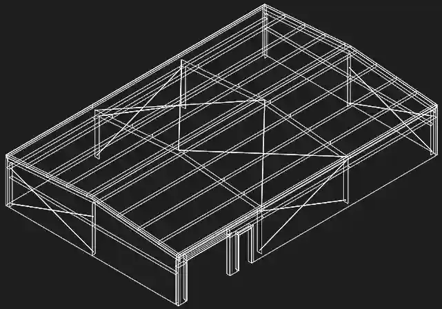 steel building 3d view