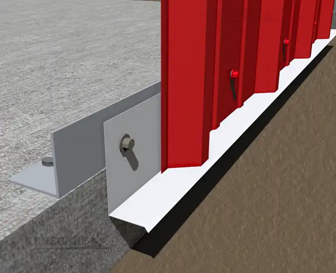Renegade Steel Buildings 2 piece base trim, angle with trim