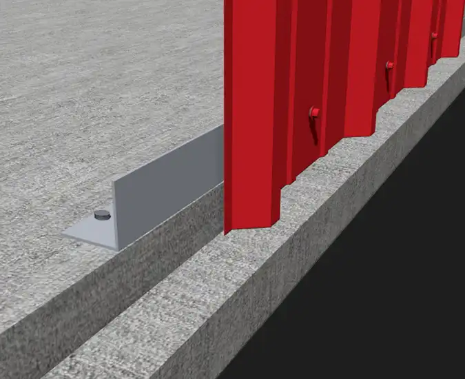 Renegade Steel Buildings concrete notch illustration