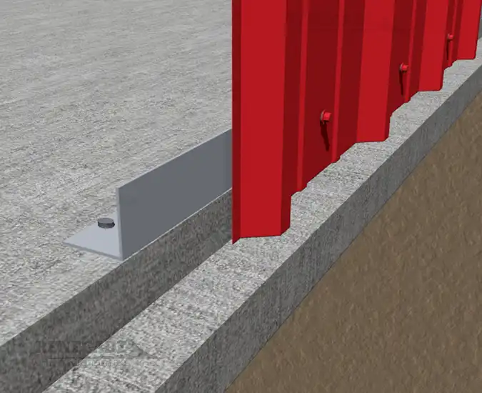 Renegade Steel Buildings concrete notch illustration