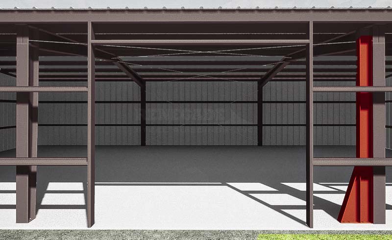 Steel Building Wind Column illustration