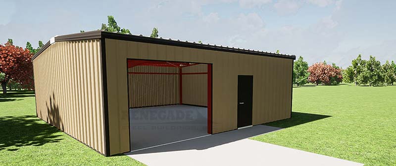 30x30 steel building illustration