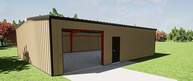 30x40 steel building illustration
