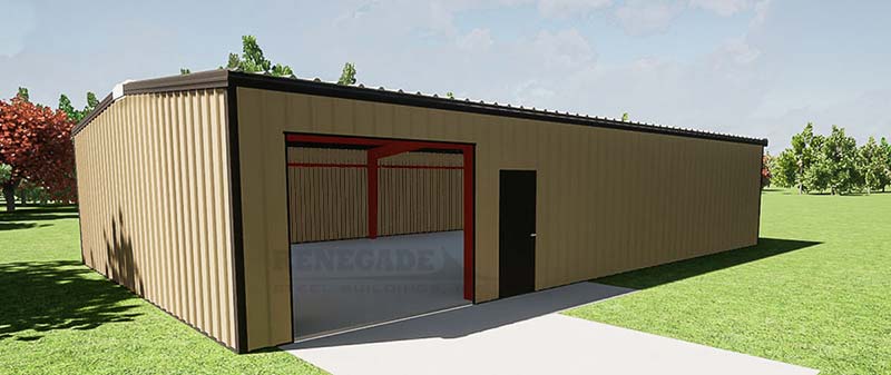 30x50 steel building illustration
