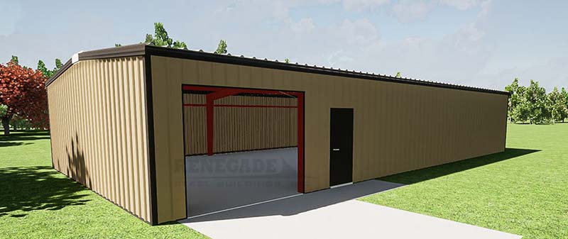 30x60 steel building illustration