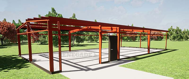 30x60 steel building top view