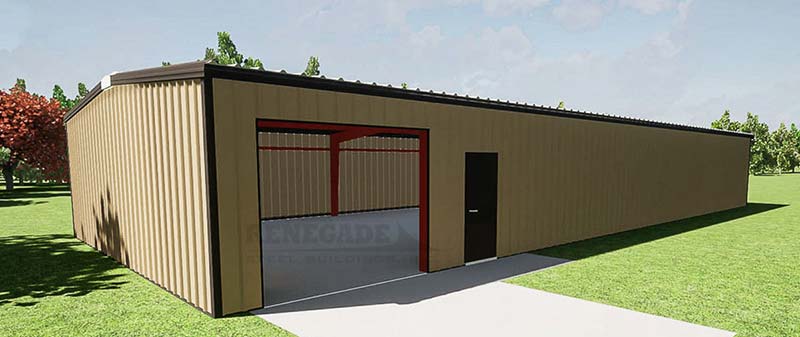 30x75 steel building illustration
