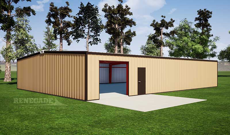 40x60 steel building illustration